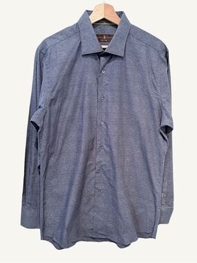 Robert Talbott Anderson II Navy Paisley Classic Fit Shirt L